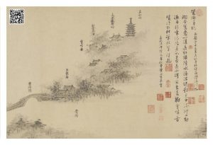 (元)吴镇《嘉禾八景》之鸳湖春晓